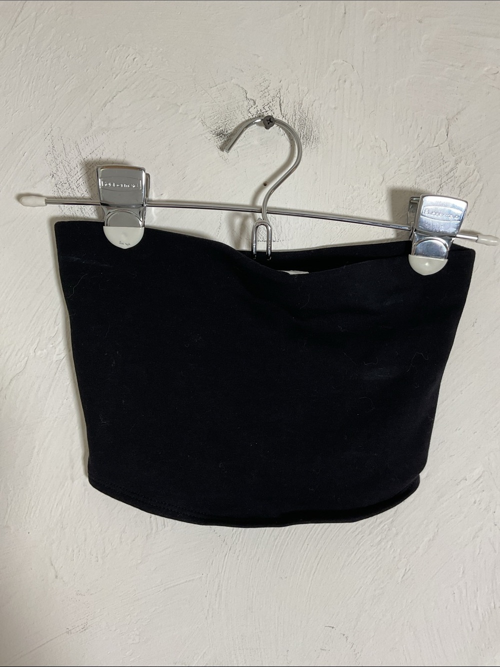 Sale! Divided Cotton Bandeau Top, Size XS, Black